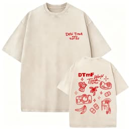 Rapper Bad Bunny Vintage Washed T-shirt Debi Tirar Mas Fotos DTMF World Tour T Shirt Men's Hip Hop Fashion High Quality T-shirts