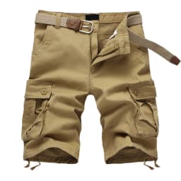 2026 Summer Men's Baggy Multi Pocket Military Cargo Shorts Male Cotton Khaki Mens Tactical Shorts Short Pants 29-44 No Belt