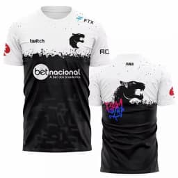 Men's FURIA ESports Team Jersey CS2 Gaming T-Shirt FalleN Molooy Daily Training Tee Summer Casual Short-Sleeve Top Fan Gift