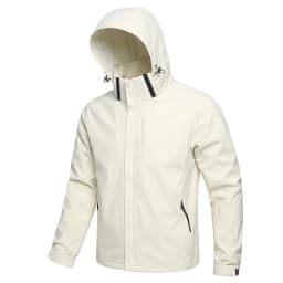 Mens Outdoor Waterproof Jacket Windproof Hoodie Coats Lightweight Cycling and Hiking Raincoat Work Jacket Man Climbing Outerwear
