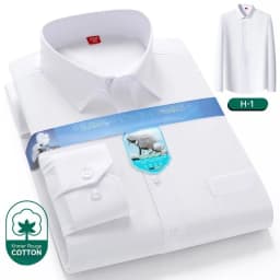 Vintage 64% Cotton Long Sleeve Shirts for Men Slim Fit Formal Plian Shirt Solid Color Fashion Korean Popular Red Clothes