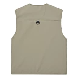 FGKKS Brand Men's Fashion Vest Solid Color Tooling Style Waistcoat Thin Multi-Pocket Casual Loose Vest for Men
