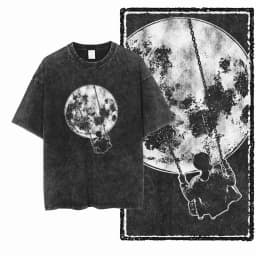 SA ASTRONAUT SPACE THEMES Printed Cotton Acid Washed Graphic Unisex T Shirt Cool Streetwear Men Tshirts Big Size Tee for men