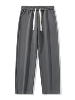 Men's Straight Sweatpants Wide Leg Cotton Track Pants Drawstring Letter Sports Baggy Pants Casual Long Trousers Big Size 8XL