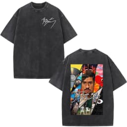 Rapper Bad Bunny Washed Vintage T-shirt Debi Tirar Mas Fotos DTMF World Tour T Shirts Men's Fashion Hip Hop T-shirts Streetwear