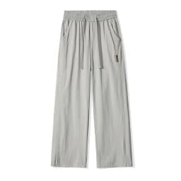 High Quality Summer Thin Men's Straight Tube Loose Ice Silk Wide Leg Casual Pants Breathable Jogging Fitness Baggy Casual Pants