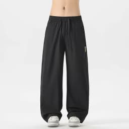 High Quality Summer Thin Men's Straight Tube Loose Ice Silk Wide Leg Casual Pants Breathable Jogging Fitness Baggy Casual Pants