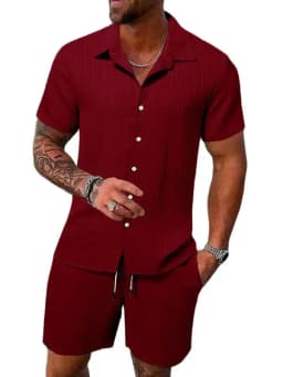 Summer Simple Men's Polo Casual Comfortable Loose Thin Without Hooded Short Sleeve Shorts Fashion Urban Leisure Sports Suit