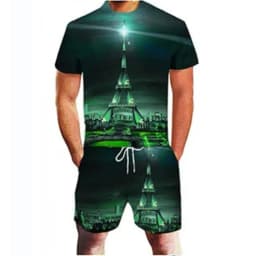 3D Beer Print Sport Moisture-Wicking Breathable Men T-Shirt Shorts Fun Cool Street Cosplay Casual Fashion Trend Pants Set Summer