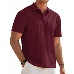 European and American Summer Men's Casual Loose Knit Jacquard In-Stock Buttoned Short-Sleeve Polo Shirt for Men