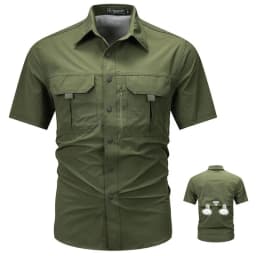 Men Outdoor Short Sleeves Thin Breathable Comfortable Cargo Shirts New Summer Male Multi Pockets Mountaineering Tooling Shirts
