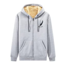 2025 Winter Windproof Hoodie - Men's Sherpa Lined Sweatshirt Thermal Zip Up Outerwear Streetwear S-5XL
