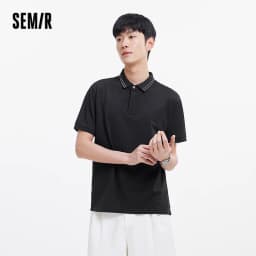 Semir Men Polo Shirt Mulberry Silk Texture Business Basic Knit 2026 Summer Casual Style Soft Lightweight Office Wear Top