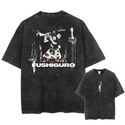 2026 Anime Jujutsu Kaisen Fushiguro Toji Printed T-shirt Men's and Women's Washed T-shirt High Quality Vintage T-shirt Tops