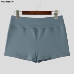INCERUN Men's Shorts Solid Color Elastic Waist Joggers Men Bottoms Streetwear Summer Pockets 2026 Fashion Casual Shorts For Man