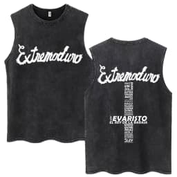 Rock Band EXTREMODURO Same Style Washed Tank Tops I Do Not Want To Be Like You Sleeveless T-shirts Men Women Loose Cotton Vest