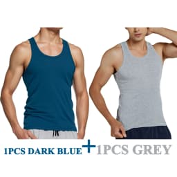 Tank Tops Men New 100% Cotton Solid Vest Mens Slim Casual Breathable Sleeveless Tops Gym Running Undershirt Male Gift Hot Sale