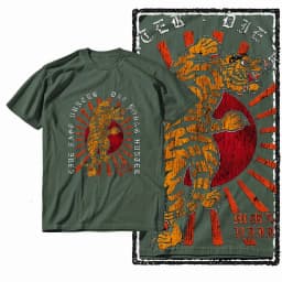 G41 Army Green Vintage 100% Cotton Tiger Printed Men's T-shirt | Streetwear Big Size Cool O-neck men's Tee Tshirt