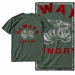 G41 Army Green Vintage 100% Cotton Tiger Printed Men's T-shirt | Streetwear Big Size Cool O-neck men's Tee Tshirt