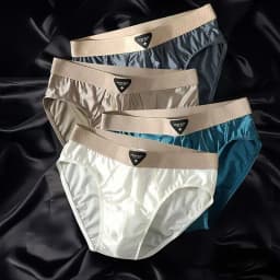 Men's Ice Silk Boxer Briefs 4-Pack Soft Smooth Daily Wear Shorts Multiple Colors Flat Corner Underwear