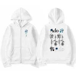 2025 Ado Graphic Printed Zipper Hoodies Autumn Winter Men Women Casual Fashion Harajuku Y2K Fleece Long Sleeve Zip-Up Hoodies