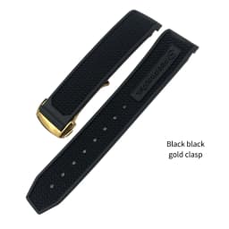 20mm 21mm 19mm 18mm 22mm Quality Natural Rubber Silicone Watch Band for Omega Speedmaster Watch Seamaster Deployment Clasp Strap