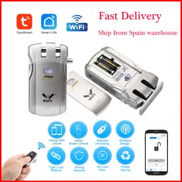 Wafu 019 Remote Control Door Lock Wireless Tuya Wifi Smart Lock Bluetooth Electronic Keyless Invisible Lock Phone Control Locks