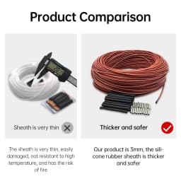 MINCO HEAT 5 to 100 Meters Infrared Warm Floor Cable 12K 33ohm/m Electric Carbon Heating Wires