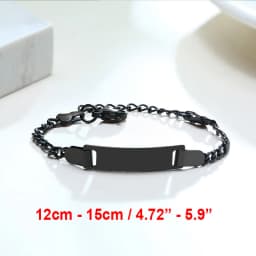 Custom Engraved Bracelets for Little Girl Gifts, Personalized Anti Allergy Stainless Steel Bar Girls Boys Jewelry