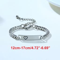 Custom Engraved Bracelets for Little Girl Gifts, Personalized Anti Allergy Stainless Steel Bar Girls Boys Jewelry