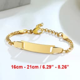 Custom Engraved Bracelets for Little Girl Gifts, Personalized Anti Allergy Stainless Steel Bar Girls Boys Jewelry