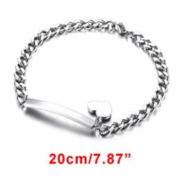 Custom Engraved Bracelets for Little Girl Gifts, Personalized Anti Allergy Stainless Steel Bar Girls Boys Jewelry