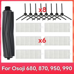 Fit For ( Osoji 680, 870, 950, 990 ) Robot Vacuum Cleaner Spare Parts Main Side Brushes Hepa Filter Mop Cloth Rag