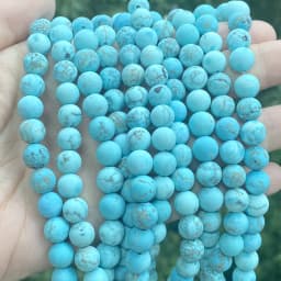 Natural Matte Jaspers Frosted Amazonite Agates Jades Quartz Turquoises Stone Round Spacer Bead For Jewelry Making Bracelet