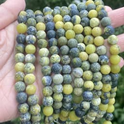 Natural Matte Jaspers Frosted Amazonite Agates Jades Quartz Turquoises Stone Round Spacer Bead For Jewelry Making Bracelet