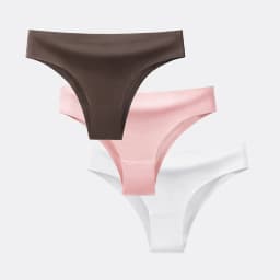 BANNIROU 3Pcs Women's Panties Underwear Fitness Sports Seamless Female Lingerie Sexy T-back Tanga Thong Ice Silk Intimates