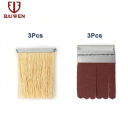 150mm X 6mm Shaft Mounted Sisal & Emery Cloth Bristle Polishing Brush Wheel for Wood Primer Sanding 80/120/180/240/320/400 Grit