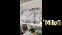 Milofi Custom Mural Wallpaper Watercolor Jungle Animal Giraffe Elephant Zebra Peel And Stick Wall Mural For Nursery Home Decor