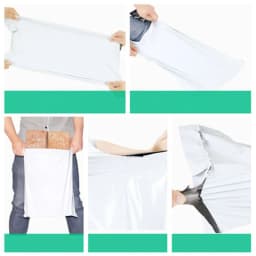 INPLUSTOP Ploy Shipping Bags Opaque PE Plastic Express Envelope Storage White Color Mailing Bags Self Adhesive Seal Courier Bag