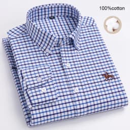 Large Size Full Men's Shirts 100% Pure Cotton Oxford Business Casual Shirt Soft Slim Fit Formal Plain Shirt Long Sleeve Clothes