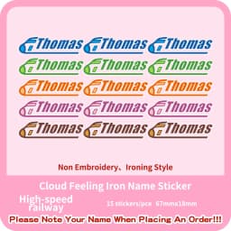 Custom Thermal Embroidery Iron Name Tag Sticker Personalized Washable Sewing Clothing Children Stickers Clothes Babysuit Labels