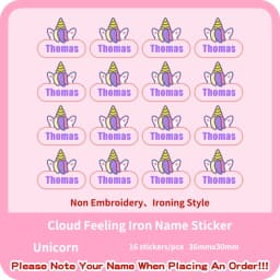 Custom Thermal Embroidery Iron Name Tag Sticker Personalized Washable Sewing Clothing Children Stickers Clothes Babysuit Labels