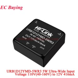 DC-DC 20W/10W/5W Isolated Regulated Power Supply Module 48V/24V/12V to 3.3V/5V/9V/12V/15V/24V URB4812YMD VRB1205YMD URB2412YMD