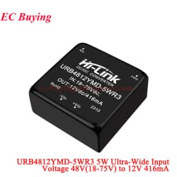 DC-DC 20W/10W/5W Isolated Regulated Power Supply Module 48V/24V/12V to 3.3V/5V/9V/12V/15V/24V URB4812YMD VRB1205YMD URB2412YMD