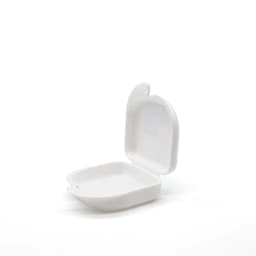 50Pcs Dental Orthodontic Retainer Box Denture Storage Container Mouth Guard Case with Vent Holes and Hinged Lid