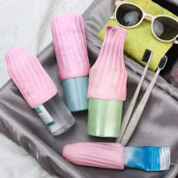 Silicone Travel Bottle Covers Reusable Flexible Toiletry Cover For All Travel Sized Toiletries