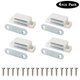 Cupboard Kitchen Furniture Magnetic Cabinet Door Latch Closures White Plastic Strong Powerful Magnet Catch