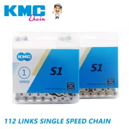 KMC S1 Single Speed Chain Fixed Gear Bicycle Chain 112L Urban Leisure Folding Bike Chain GOLDEN/SILVER Bicycle Accessories