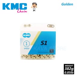 KMC S1 Single Speed Chain Fixed Gear Bicycle Chain 112L Urban Leisure Folding Bike Chain GOLDEN/SILVER Bicycle Accessories