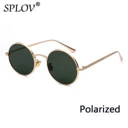 SPLOV Retro Punk Style Men Sunglasses Women Vintage Round Metal Frame Colorful Lens Sun Glasses Fashion Eyewear Gafas Sol UV400